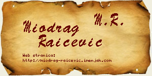 Miodrag Raičević vizit kartica